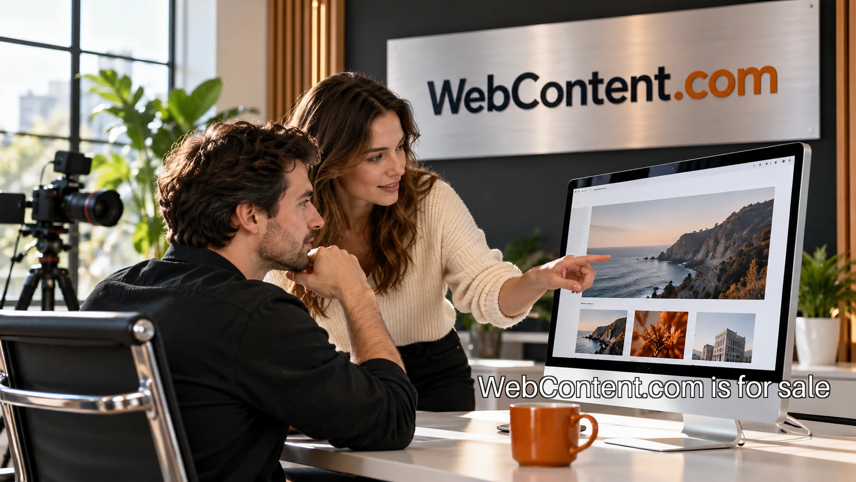 An editor developing a website article at a workstation